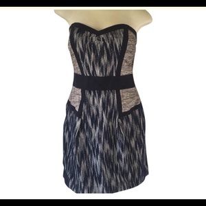 COPY - Milly Dress Navy & White Strapless Dress / Size 6